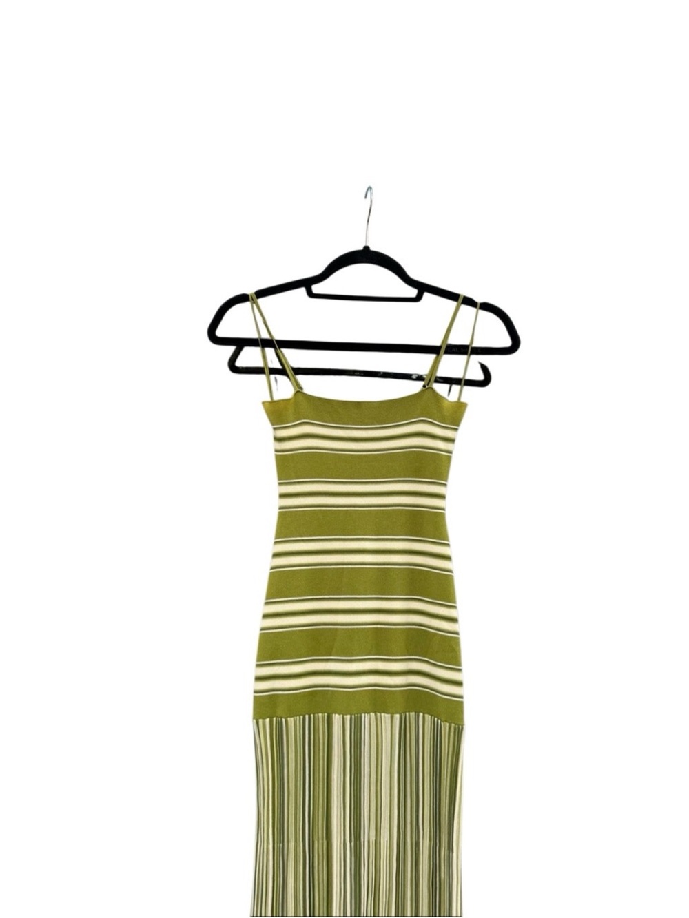 Faithfull the Brand Olive Green Striped Maxi Dress - Picture 9 of 12